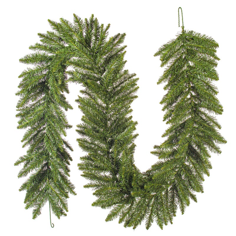 Vickerman 9' Camdon Fir Artificial Christmas Garland - Unlit - Faux Holiday Garland - Indoor Seasonal Home Decor - Reliable and Durable - Realistic Garland for Mantle or Staircase - Image 1